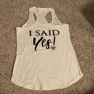 I said yes tank top